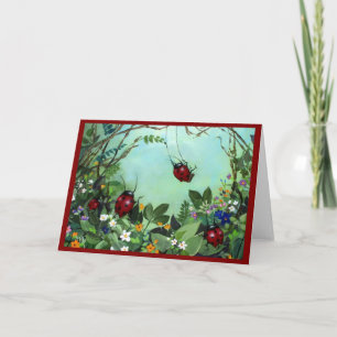 Ladybugs på Play Notecards Kort