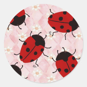 LADYBUGS RUNT KLISTERMÄRKE