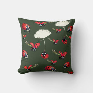 Ladybugs Throw Cushion Kudde