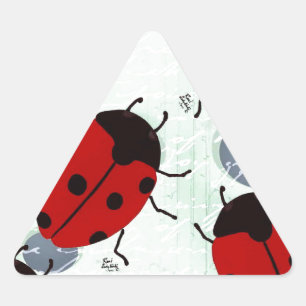 LADYBUGS TRIANGELFORMAT KLISTERMÄRKE