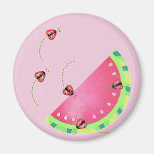 Ladybug's Watermelon 2,4 cm Circle Magnet