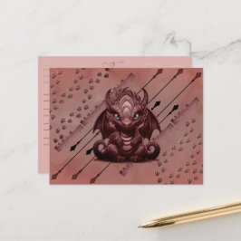 LadyLotusDragon Rosa Drakon Vykort