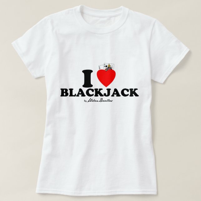 Ladys älskar jag den bästa blackjacken tröja (Design framsida)