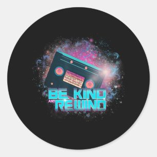 Ladys Cassette Be-Kind-out-of-this-World Runt Klistermärke