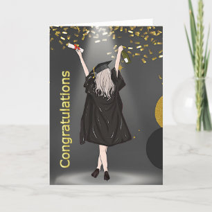 Ladys College Graduation Kort