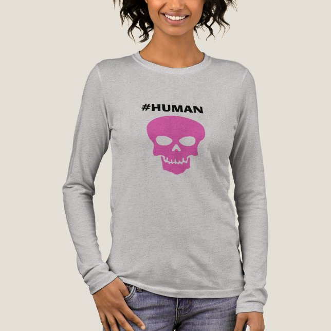 Lady's #HUMAN Shirt Long Sleeve T (Framsida)