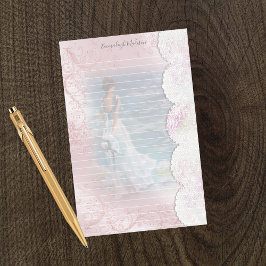 Ladys Ocean View Faux Snöre Lining Brevpapper