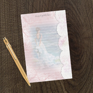 Ladys Ocean View Faux Snöre Lining Brevpapper