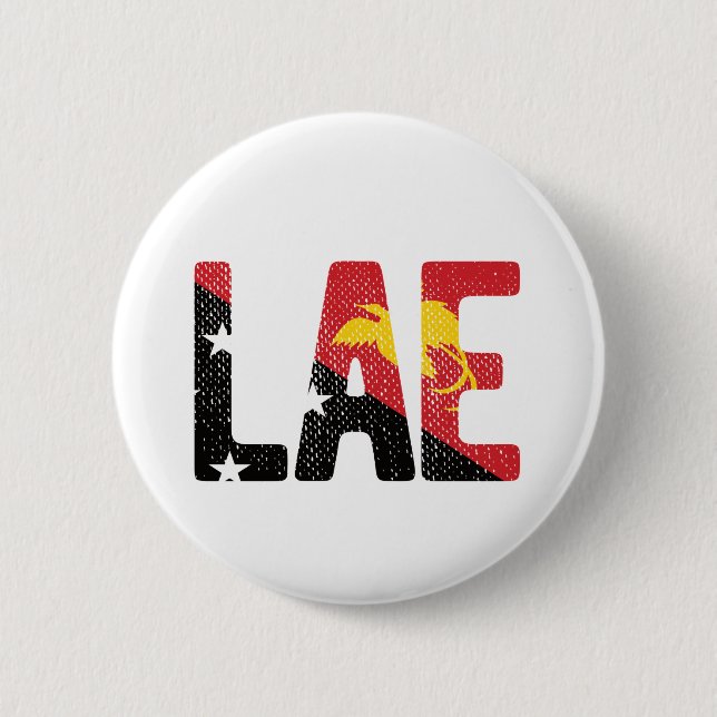 Lae med Papua Nya Guinea Flagga Knapp (Framsida)