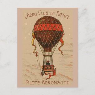 L'Aero-Klubb de Frankrike Luftballong Vykort