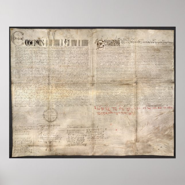 Laetentur Caeli: Bulla Unionis Graecorum Poster (Framsidan)