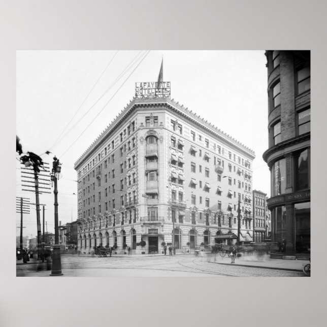 Lafayette Hotel, Buffalo, N.Y.: 1906 Poster (Framsidan)
