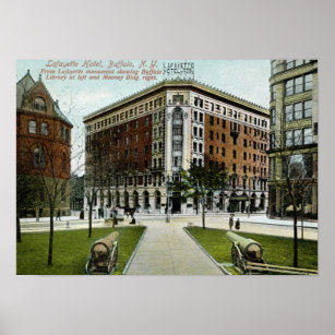 Lafayette Hotel, Buffalo, NY 1909 Vintage Poster