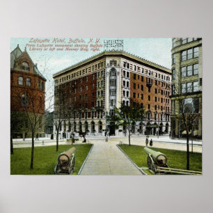 Lafayette hotell, buffel, NY-vintage 1909 Poster