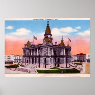 Lafayette Indiana domstolsbyggnad Poster