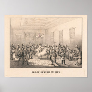 Lafayette Lodge - Odd Fellows Exponerad Affisch