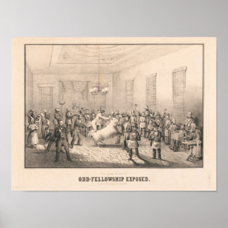 Lafayette Lodge - Odd Fellows Exponerad Affisch