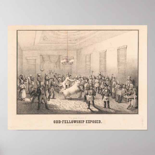 Lafayette Lodge - Odd Fellows Exponerad Affisch (Framsidan)