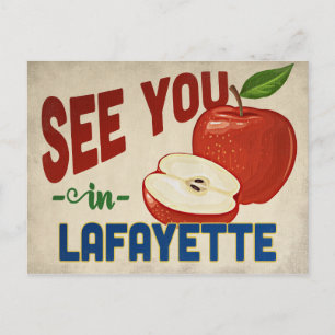 Lafayette Louisiana Apple - Vintage resor Vykort