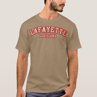 Lafayette Louisiana Athletic Text Sport Style T Shirt