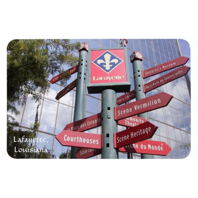 Lafayette, Louisiana Magnet (Horisontell)