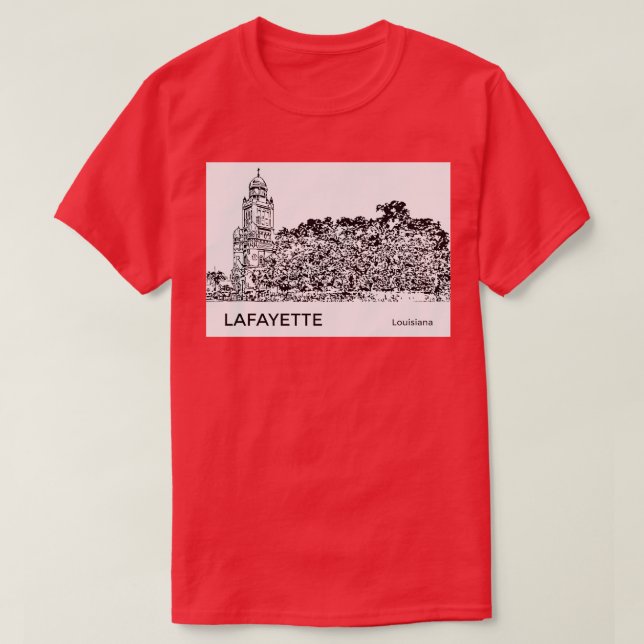 Lafayette Louisiana TShirt T Shirt (Design framsida)