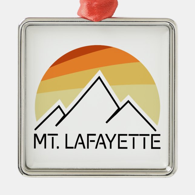 Lafayette New Hampshire Retro Julgransprydnad Metall (Framsidan)