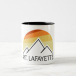 Lafayette New Hampshire Retro Två-Tonad Mugg<br><div class="desc">Lafayette är ett 5 249-fotsberg i norra änden av Franconia Range i de vita bergen i New Hampshire,  Förenade Stater. Det ljuger i staden Franconia i grevskapet Grafton och finns med på listan New England 50 Finest med de mest topografiskt framträdande topparna i New England.</div>