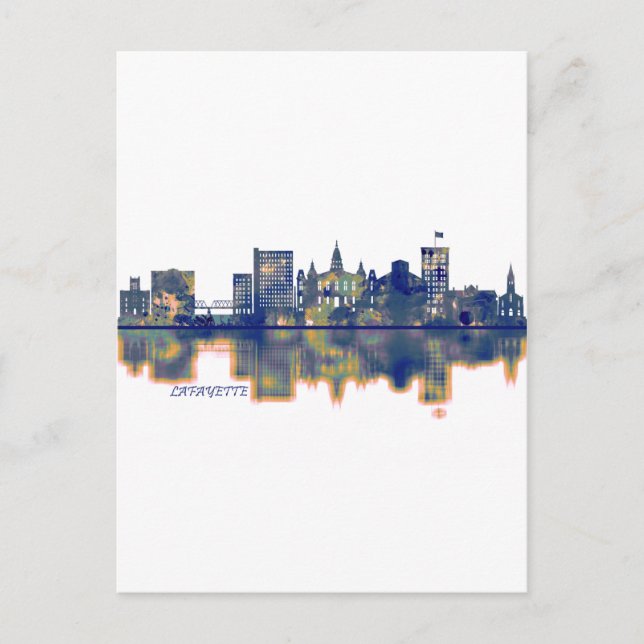 Lafayette Skyline Helg Vykort (Framsida)