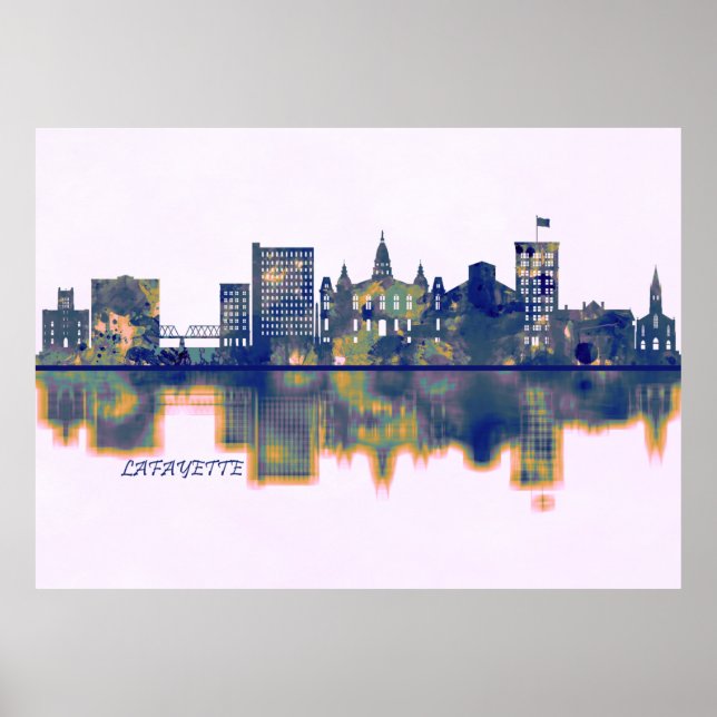 Lafayette Skyline Poster (Framsidan)