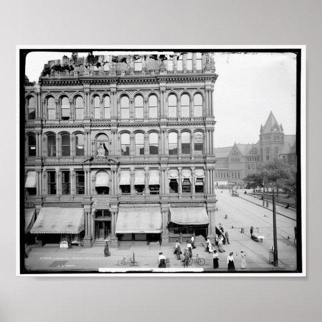 Lafayette Square, Buffalo, N.Y. Vintage c1904 Poster (Framsidan)