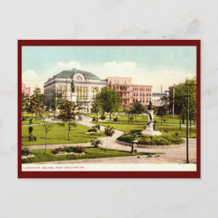 Lafayette Square, New Orleans 1907 Vintage Vykort