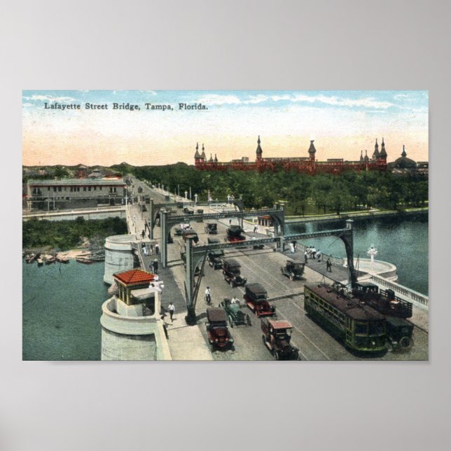 Lafayette St. Bridge, Tampa, Florida Vintage Poster (Framsidan)