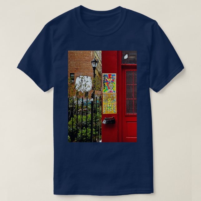 Lafayette Street Graffiti Manhattan NYC T Shirt (Design framsida)