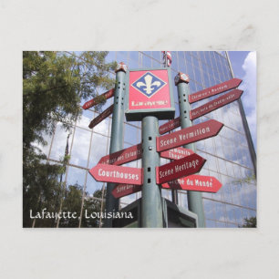Lafayette, vykort för Louisiana