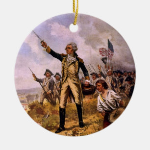 Lafayette's Baptism of Fire by E. Percy Moran Julgransprydnad Keramik