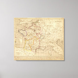 Lafrankriken 1270 en 1328 canvastryck