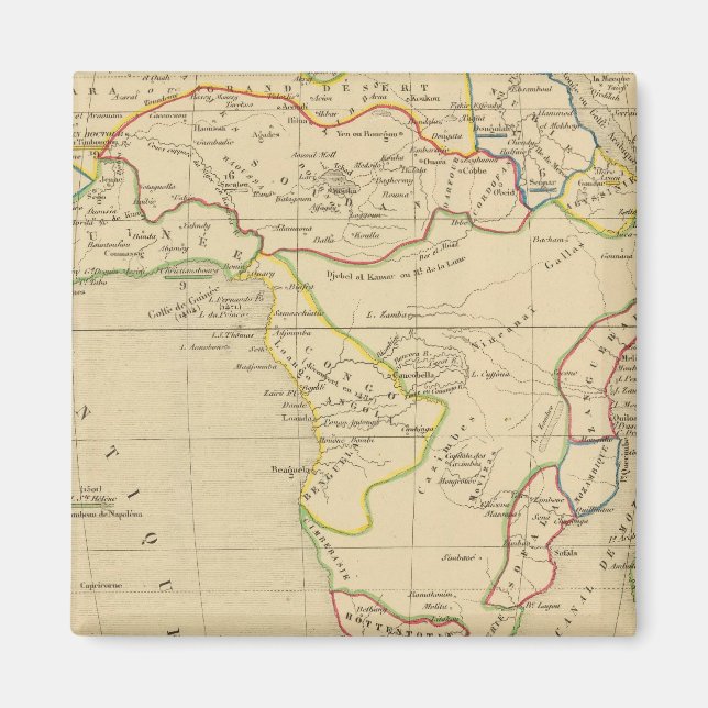 L'Afrique en 1840 Magnet (Framsidan)
