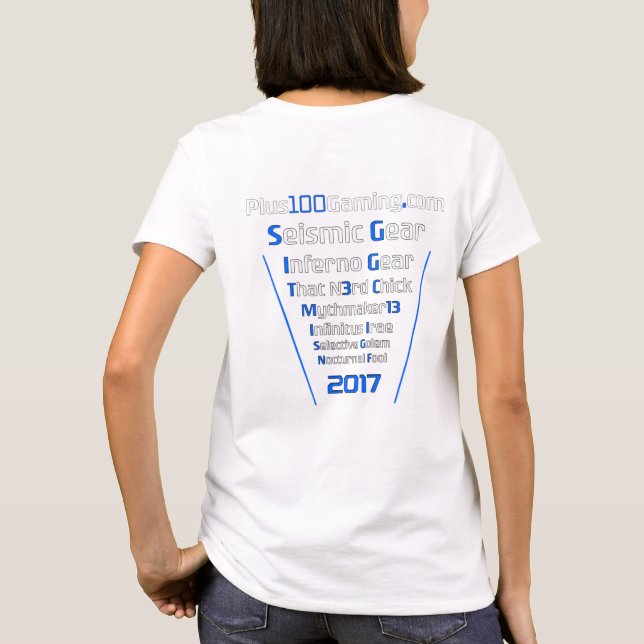 Lag +100 spela kvinnor för T-tröja 2017 T-shirt (Baksida)