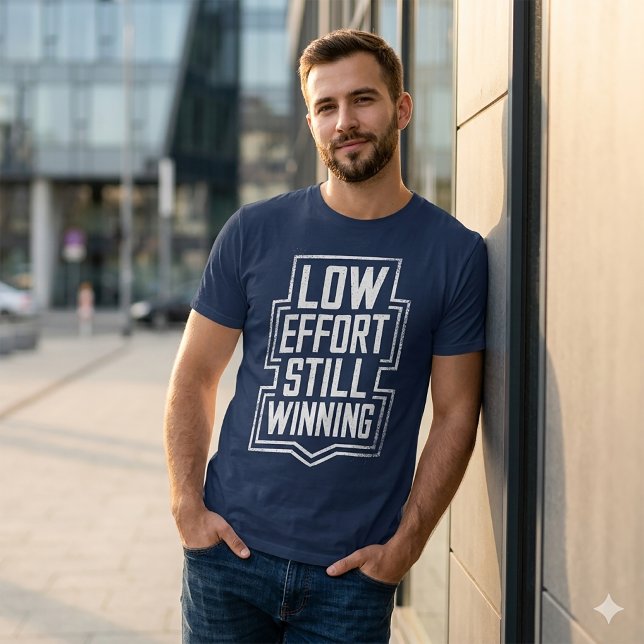 Låg Ansträngning Fortfarande Vinnande Rolig Meme T Shirt (Skapare uppladdad)