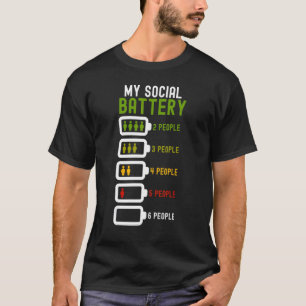 Låg antisocialt introducerade, låg batterinivå för t shirt