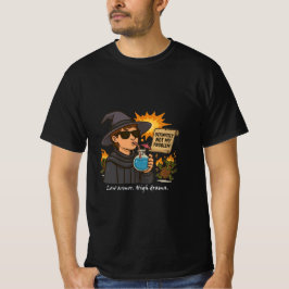 "Låg armor. High Drama." Funny Mage RPG T-Shirt