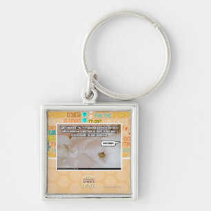 Lag av naturen #45 fyrkantig silverfärgad nyckelring