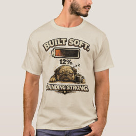 Låg batteri hund illustration t shirt