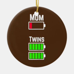 Låg batteriladdning för Mamma Julgransprydnad Keramik