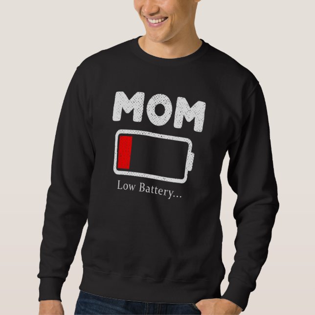 Låg batteriladdning i Mamma Lång Ärmad Tröja (Framsida)