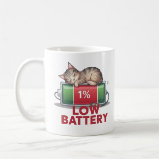 Låg batteriladdning kaffemugg