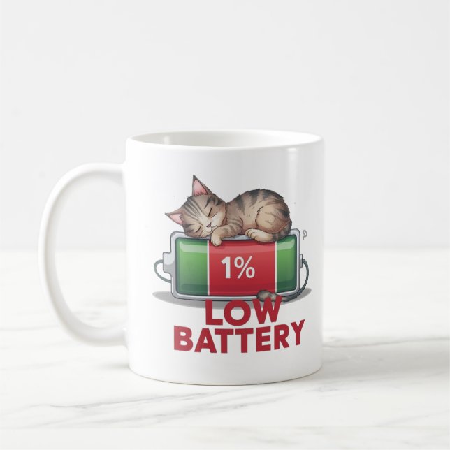 Låg batteriladdning kaffemugg (Vänster)