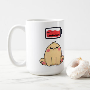 Låg batteriläge - Lustigt Tecknad Doodle Kaffemugg