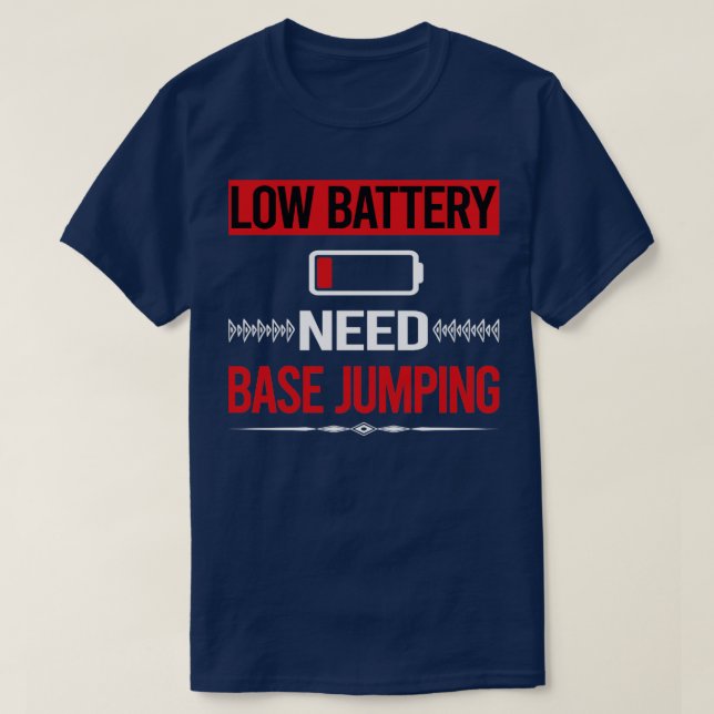 Låg batterinivå för Jumping T Shirt (Design framsida)